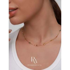 Collana con Ciondolo Quadrato in Zircone Arcobaleno, Placcata in Oro Anti-ossidazione, Collana alla Moda con Gemme Quadrate Collegate - Product Image 6