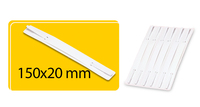 Sujetador de Archivos Autoadhesivo de Plástico Blanco con Base de 150x20mm para Uso en Oficina y Escuela, Organizador de Carpetas