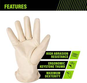 Machines lourdes de haute qualité Anti-coupure Impact Gants en cuir de sécurité au travail Gants de travail de construction - Product Image 3