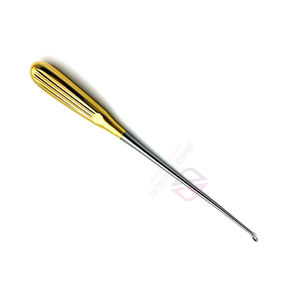 Hibbs Spratt 25cm allemand en acier inoxydable demi-or chirurgie osseuse orthopédique manuel Brun grattage Curette outil - Product Image 5