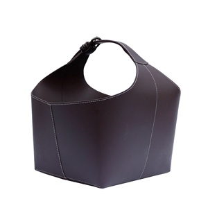 Firewood Rack Leather Wood <b>Log</b> Holder Storage Fireplace Accessories LWH-0054 - Product Image 2