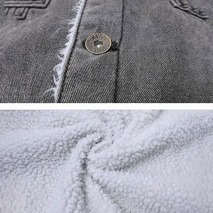 Chaqueta Vaquera Lavada Personalizada al por Mayor, Chaqueta Vaquera Unisex Extra Grande y de Talla Grande, Ropa de Calle de Moda, Chaqueta Vaquera Informal de Alta Calidad - Product Image 6