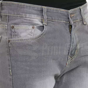 Jeans décontractés pour hommes de haute qualité pantalons en coton léger motif droit taille moyenne couleur unie vêtements hauts vêtements - Product Image 6