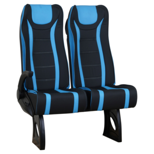 Asiento Reclinable M2 para Autobús, Minibús o Autocar con Accesorios Traseros, Red para Revistas, Bandeja para Comida y Agarradera - Product Image 1