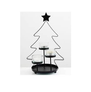 Soporte votivo de luz de té de Metal con recubrimiento de polvo antiguo negro de nuevo diseño para decoración del hogar - Product Image 1