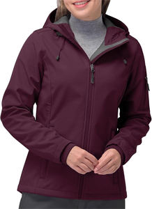 Chaqueta Softshell con Capucha Personalizada para Mujer, Impermeable, Transpirable, Cortavientos, Ligera, para Senderismo, Trekking, Esquí, Tinte Liso - Product Image 3