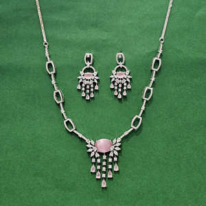 คอลเลกชันที่น่าทึ่งของสร้อยคอ CZ คลาสสิกที่ติดทนนานพร้อมชุบโรเดียมสำหรับเครื่องประดับแฟชั่น - Product Image 4