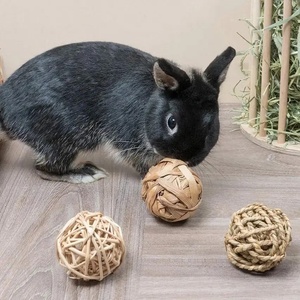 Juguete para mascotas de algas marinas hecho a mano más vendido, bola masticable de jacinto de agua sostenible para gatos y perros - Product Image 5