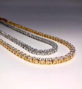 สร้อยคอเทนนิสลายดอกไม้14K ได้รับการรับรองจาก missanite สำหรับงานแต่งงานหรือของขวัญ - Product Image 4