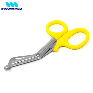 กรรไกรตัดแผลสเตนเลสสตีลที่มีนวัตกรรมกรรไกรสำหรับการผ่าตัดมีด้ามจับสีเหลืองพื้นฐาน7.5 - Product Image 2