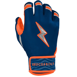 Guantes de Bateo de Manga Corta Serie Original BRUCE BOLT - Azul Marino/Naranja con Multicolor - Product Image 3