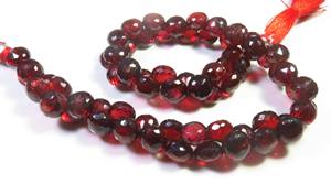 Collar de 9 hilos de alta calidad con cuentas de cebolla granate de Mozambique de 7-7,5mm Corte facetado de piedras preciosas Rojas naturales - Product Image 4