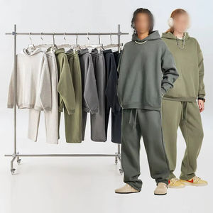 Sweats à capuche en coton unisexe Streetwear d'hiver avec col crocheté double couche Motif solide Doublé Design Taille XL ODM Supply - Product Image 1