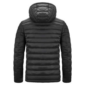 Manteau bouffant à capuche avec poche zippée pour hommes derniers modèles personnalisés veste bouffante à manches longues vestes bouffantes vierges unies pour hommes - Product Image 2