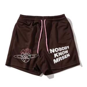 High Street 5 ''pouces Mesh Sports Shorts 7 pouces de haute qualité Basketball Polyester Mesh Shorts Silk Solid shorts - Product Image 3