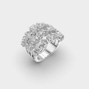 Queen Elizabeth Royal Wide Band 2.5 Carat Pear Round Oval Cut Lgvhab Grown <b>Diamond</b> Unique Engagement Ring Fine <b>Jewelry</b> Wholesale - Product Image 4