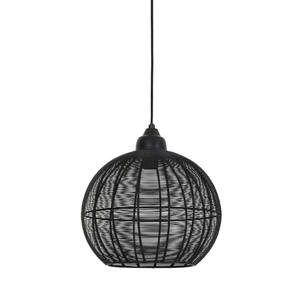 Lampe suspendue en forme de cage au design unique Fil de métal noir personnalisé 28x81 cm Style de décoration artistique - Product Image 2