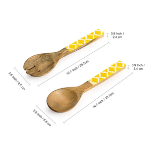 Accesorios de cocina de madera ecológicos de grado alimenticio Cuchara de madera Mango de resina Cuchara de madera Cucharas de servicio de alta calidad a precios a granel - Product Image 4