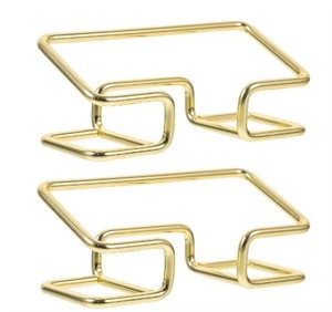 Tarjetero dorado rectangular moderno, organizador elegante para escritorio de recepción, menú de restaurante, tarjetas de lugar de boda y uso de oficina - Product Image 1