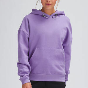 Fabricant de sweats à capuche respirants personnalisés, coton polyester, poids lourd, fermeture éclair, couleur unie, sweat-shirt en molleton, sweat à capuche pour femmes - Product Image 1