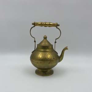 Antique Design Brass Teapot and Tea Kettle With Wood Grip <b>Handle</b> Hot Selling Luxury Tea Pot for <b>Kitchen</b> Accessories - Product Image 4