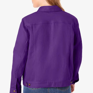 Hombres/Mujeres Vintage Color único chaqueta de mujer longitud corta a prueba de viento bordado chaqueta cortavientos ropa de invierno - Product Image 3