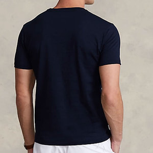 Nueva Camiseta clásica de algodón con cuello redondo impresa Premium Plain Basic 100% Cotton Custom Logo T Shirt - Product Image 6