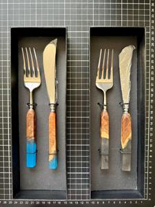 Cubiertos Artesanales de Madera con Mangos de Resina Epoxi, Perfectos para un Uso Cómodo y Decoración de Mesa, Venta al por Mayor desde India - Product Image 3