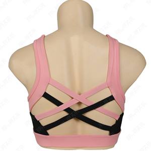 Soutien-gorge de sport pour femmes à bretelles multicolores, maintien élevé, respirant, extensible dans quatre directions, soutien-gorge de yoga et de fitness, taille plus - Product Image 4