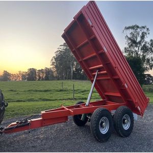Wholesale 3 Ton 5 Ton 7 Ton 4 Wheel Farm Utility <b>Trailer</b> Mobile Mini Dump <b>Trailer</b> for Sale - Product Image 2