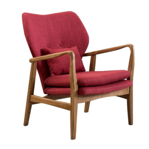 Modern Japan Style Fabric Accent <b>Chairs</b> Red Color Lounge <b>Chairs</b> For Home Living Room Furniture Wooden Frame Living Room <b>Chairs</b> - Product Image 1