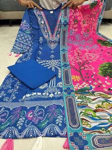 Traje Salwar Tradicional de Alta Calidad, Bordado en Tela de Seda de Primera Calidad, Multicolor, para Fiestas, Venta al por Mayor - Product Image 6