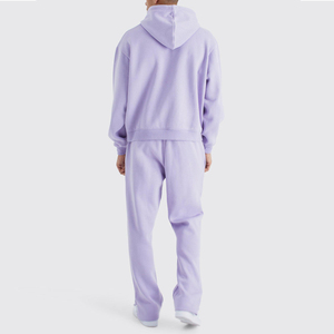 2024 nueva moda hombres chándal acampanado última llegada mejor ropa Casual hombres ropa chándales acampanados en colores sólidos - Product Image 2