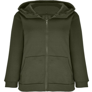 Sweat à capuche personnalisé pour femme, doublé polaire, imperméable, séchage rapide, respirant, coupe classique, service OEM, logo frontal - Product Image 1