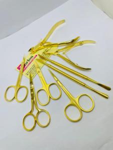 Pince à Ongles en Acier Inoxydable Plaqué or avec Logo Personnalisé, Pince à Cuticules, Pince Manucure avec Petit Ciseau à Ongles, Pakistan - Product Image 3