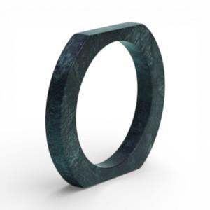 Anillos para Servilletas de Mármol Verde Oscuro Envueltos con Cinta de Terciopelo para una Presentación Festiva de Mesa de Lujo Única - Product Image 4