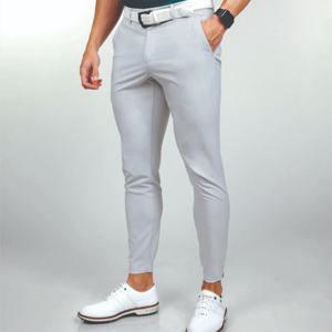 Pantalones de golf de ropa exterior personalizados de alta calidad para hombres en secado rápido 92% poliéster 8% spandex pantalones de golf ajustados para hombres - Product Image 1