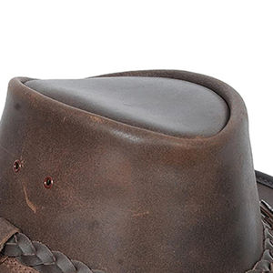 Sombrero Vaquero Occidental con Logotipo Personalizado |   Sombrero Vaquero de Cuero Premium para Viajes y Uso al Aire Libre |   Fabricante a Granel Unisex OEM/ODM Pakistán - Product Image 3