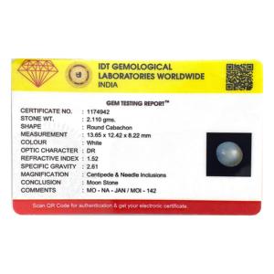 Piedra Preciosa de Cuarzo Azul-Blanco de Alta Calidad, 10.55 Quilates, Piedra Lunar Natural, Tamaño Personalizable, Certificada por GIA, Mineral Suelto - Product Image 4
