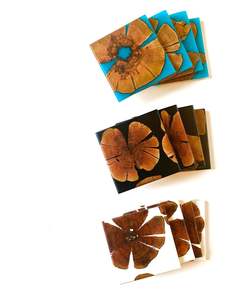 Posavasos de lujo personalizados para bebidas, resina, madera de nogal, decoración promocional para el hogar, posavasos de madera de resina epoxi, palabra clave - Product Image 4