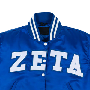 Veste bomber vintage Zeta Royal pour femmes, style universitaire classique, fermeture à boutons pression, vêtements d'extérieur - Product Image 6