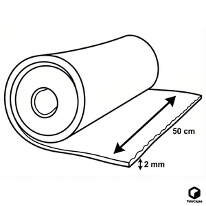 แผ่นโฟมกันกระแทกแบบเป็นมิตรกับสิ่งแวดล้อม หนา 2 มม. ขนาด 50 ซม. x 10 ม. ผลิตจากโพลีเอทิลีน/EPS/EVA กันน้ำ สำหรับป้องกัน - Product Image 6