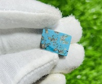 Turquoise iranienne naturelle, cabochon, taille et forme personnalisées, sculpté à la main, effet étoilé, pierre brute pour la fabrication de bijoux, certifié par une tierce partie