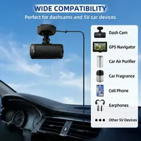 Cargador de Coche para Encendedor de Cigarrillos, 12V 24V a 5V 2A, con Puerto USB y Cable para Cámara de Coche, GPS, Adaptador de Cargador de Coche con LED Rojo