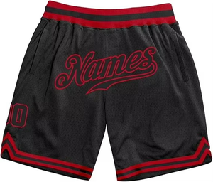 Pantalones cortos de baloncesto para hombre con sublimación personalizada al por mayor del fabricante, talla grande, secado rápido, ligeros, transpirables, 100% poliéster - Product Image 6