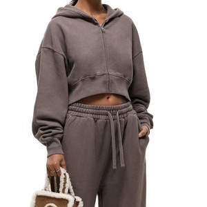 Conjunto Deportivo Casual de Invierno para Mujer PUFFIN SPORTS, 100% Algodón Personalizado, Sudadera con Capucha y Pantalones Jogger, Ecológico, Tallas Grandes - Product Image 1