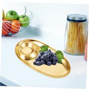Plaque métallique en acier inoxydable avec finition brillante miroir, parfaite pour les repas de fête, servant des plats et des collations avec style - Product Image 5