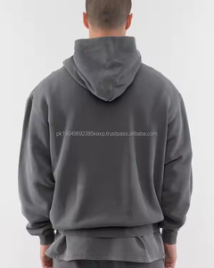 Sudadera con Capucha de Felpa Gruesa de Algodón Grueso de Lujo de 400 g/m², Sin Cordones, Talla Grande, Antiencogimiento, 450 g/m², Lisa para Hombre - Product Image 2