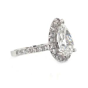 Pera Cut Lab Grown Diamonds 925 Silver Fine Classic Style IGI Certified Wedding Party Anillos para mujeres - Product Image 4