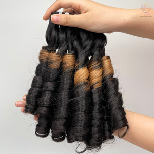 Pelo de trama rizado para dedos, 3 mechones de encaje con cierre 2By6, estándar Premium 100%, cabello humano rizado crudo sin procesar, la mejor calidad - Product Image 3